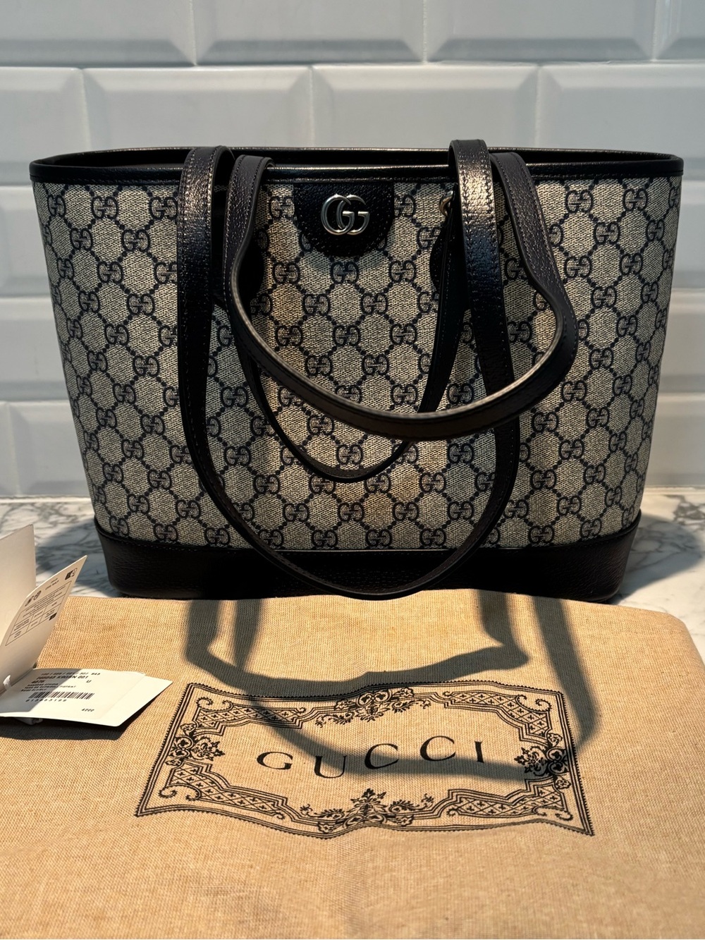 Gucci Ophidia Tote - Navy - small